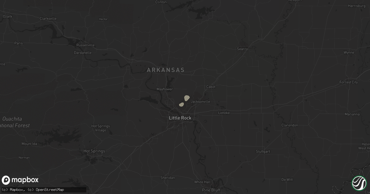 Hail Map in Sherwood, AR on February 16, 2023 HailTrace